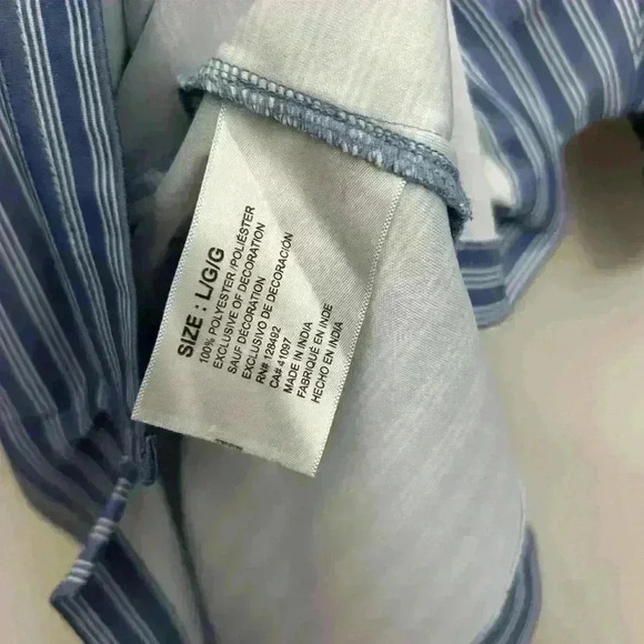 Greg Norman Two Tone Blue Striped Short Sleeve Polo Shirt Men’s Size L NWOT - Picture 3 of 6